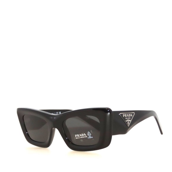 Prada SPR13ZS 13 1AB5S0 Black Dark Gray Sunglasses